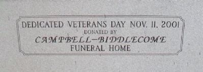 Veterans Memorial Dedication image. Click for full size.