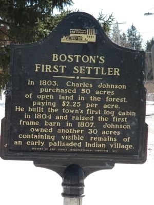 Boston's First Settler Marker image. Click for full size.