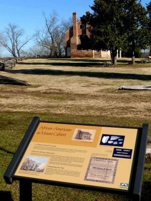 African-Americans at Mount Calvert Marker. Click for full size. African-Americans at Mount Calvert Marker image. Click for full size.