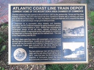 Atlantic Coast Line Train Depot Marker. Click for full size. Atlantic Coast Line Train Depot Marker image. Click for full size.