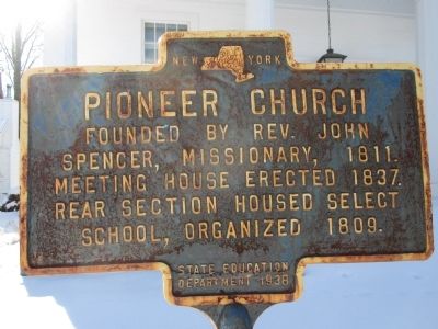 Pioneer Church Marker. Click for full size. Pioneer Church Marker image. Click for full size.