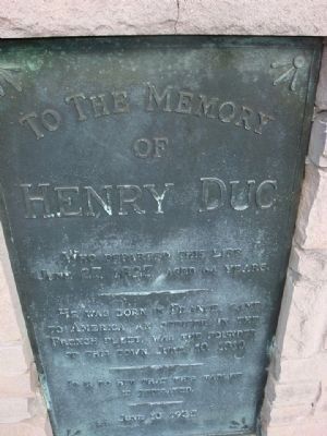Additional Henry Duc marker, left. Click for full size. Additional Henry Duc marker, left image. Click for full size.