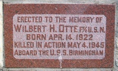 Wilbert Henry Otte Memorial image. Click for full size.
