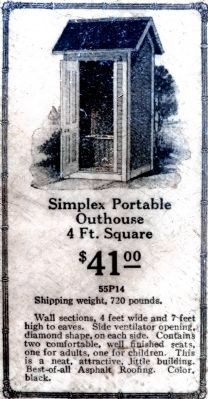 Simplex Portable Outhouse<br>4 Ft. Square<br>$41.00 image. Click for full size.