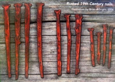 Rusted 19th Century Iron Nails image. Click for full size.