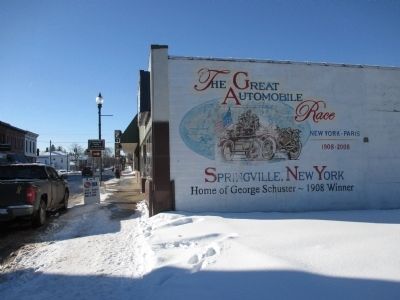 George Schuster 1908 Automobile Race Mural. Click for full size. George Schuster 1908 Automobile Race Mural image. Click for full size.