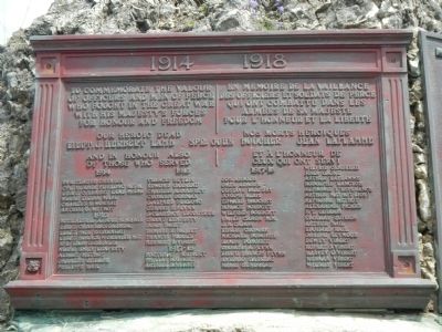 Percé Great War Memorial Marker. Click for full size. Percé Great War Memorial Marker image. Click for full size.