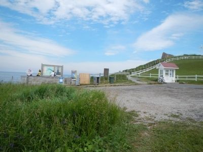 Entrance to the Percé Rock overlook. Click for full size. Entrance to the Percé Rock overlook image. Click for full size.