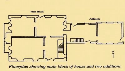 Floor Plan Showing Main Block and two additions image. Click for full size.