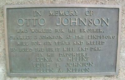 Otto Johnson Memorial Marker. Click for full size. Otto Johnson Memorial Marker image. Click for full size.