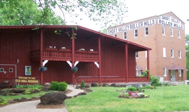 Old Mill Museum and Smoky Valley Roller Mills. Click for full size. Old Mill Museum and Smoky Valley Roller Mills image. Click for full size.