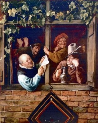 Rhetoricians at a Window<br>By Jan Steen. Click for full size. Rhetoricians at a Window<br>By Jan Steen image. Click for full size.