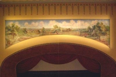 McPherson Opera House Mural Above Stage image. Click for full size.