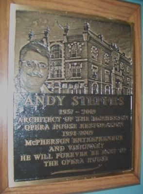 Andy Steffes - McPherson Opera House Savior. Click for full size. Andy Steffes - McPherson Opera House Savior image. Click for full size.