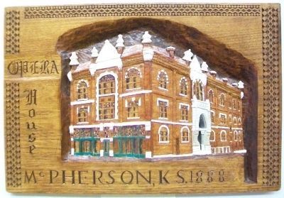 McPherson Opera House Carving image. Click for full size.