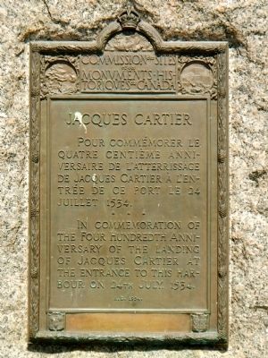 Jacque Cartier Marker. Click for full size. Jacque Cartier Marker image. Click for full size.