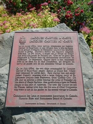 Jacques Cartier at Gaspe Marker. Click for full size. Jacques Cartier at Gaspe Marker image. Click for full size.