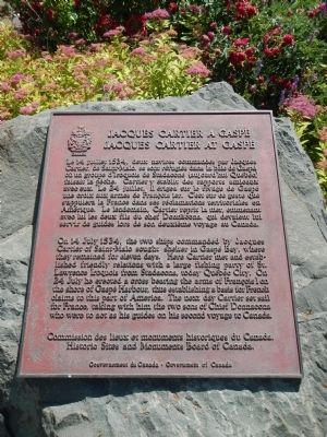 Jacques Cartier at Gaspe Marker image. Click for full size.