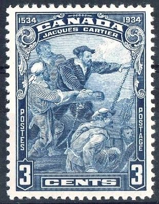 Jacques Cartier, Canadian postage stamp. Click for full size. Jacques Cartier, Canadian postage stamp image. Click for full size.