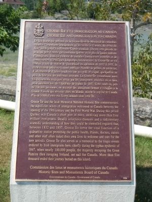 Grosse le and Immigration to Canada Marker image. Click for full size.