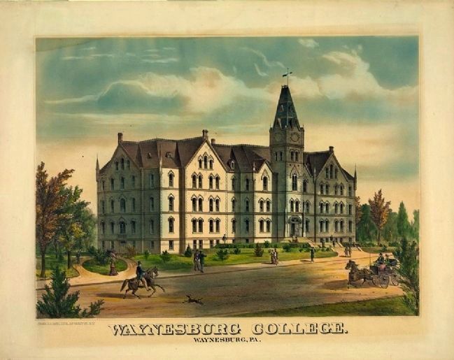 <i>Waynesburg college. Waynesburg. Pa.</i> image. Click for full size.