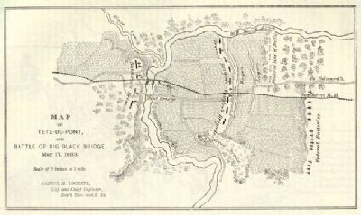 Map of Tete-de-Pont and Battle of Big Black River Bridge image. Click for full size.
