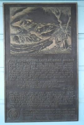 First Time Poetry Left At Stage Holdup Marker. Click for full size. First Time Poetry Left At Stage Holdup Marker image. Click for full size.