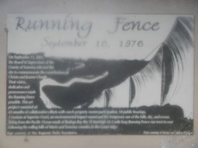 Running Fence Marker image. Click for full size.