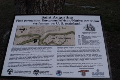 St Augustine Marker- First Permanent Settlement image. Click for full size.