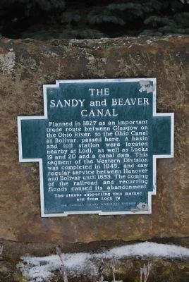 The Sandy and Beaver Canal Marker. Click for full size. The Sandy and Beaver Canal Marker image. Click for full size.