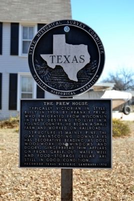 The Prew House Marker image. Click for full size.