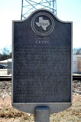 Community of Clyde Marker image. Click for full size.