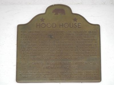Hood House Marker. Click for full size. Hood House Marker image. Click for full size.