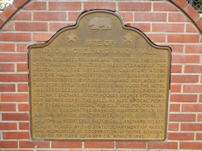 Site of Union Hotel and Union Hall Marker image. Click for full size.