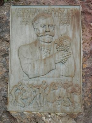 Agoston Haraszthy plaque. Click for full size. Agoston Haraszthy plaque image. Click for full size.