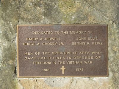 Vietnam Memorial, Village of Springville, NY. Click for full size. Vietnam Memorial, Village of Springville, NY image. Click for full size.
