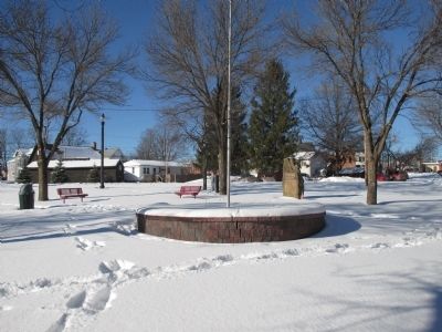 Northward. Memorial is Right of the Flagpole. image. Click for full size.