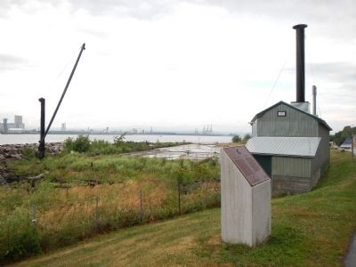 Wideview of A.C. Davie Shipyard Marker. Click for full size. Wideview of A.C. Davie Shipyard Marker image. Click for full size.