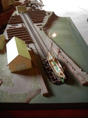 Diorama of the A.C. Davie Shipyard. Click for full size. Diorama of the A.C. Davie Shipyard image. Click for full size.