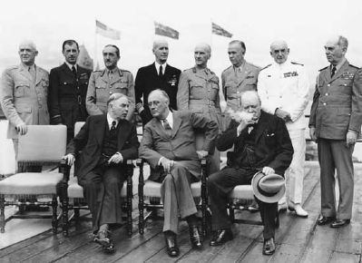 Les Conferences de Quebec de 1943 et 1944. Click for full size. Les Conferences de Quebec de 1943 et 1944 image. Click for full size.