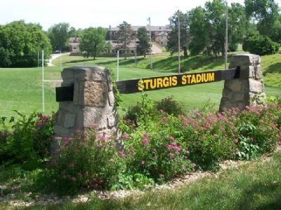 Sturgis Stadium Sign image. Click for full size.