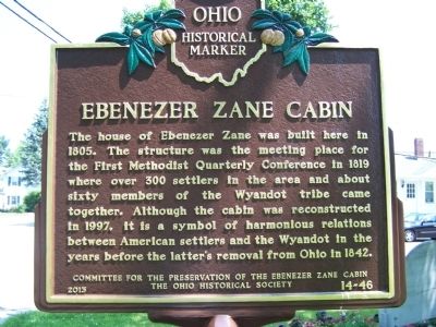 Ebenezer Zane Cabin Marker image. Click for full size.