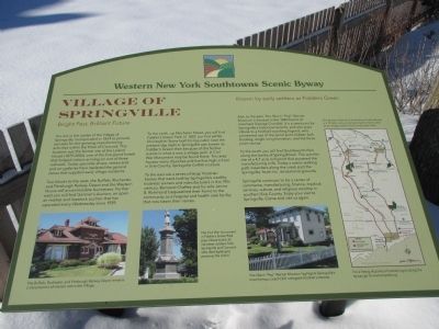 Village of Springville Western New York Southtowns Scenic Byway Marker image. Click for full size.