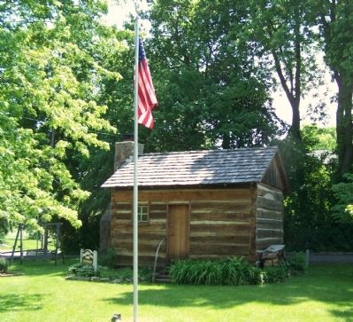 Ebenezer Zane cabin image. Click for full size.