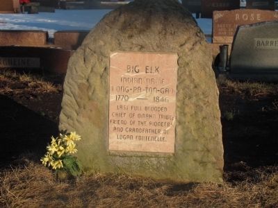 Big Elk, Bellevue Cemetery Marker image. Click for full size.