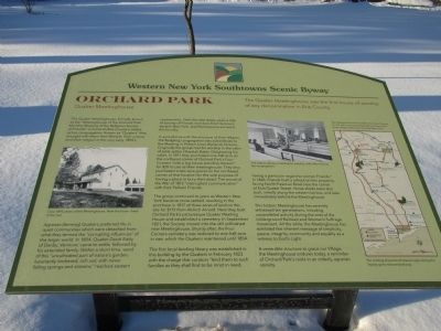 Orchard Park Quaker Meetinghouse Western New York Southtowns Scenic Byway Marker image. Click for full size.