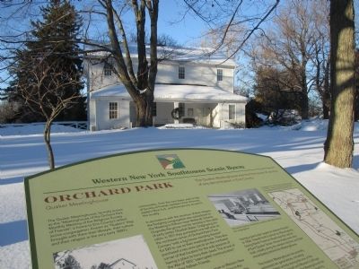 Marker and Meetinghouse image. Click for full size.
