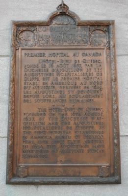 Premier H�pital au Canada Marker image. Click for full size.