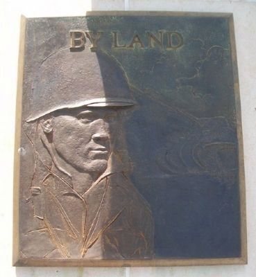 World War II Memorial <i>By Land</i> Relief image. Click for full size.
