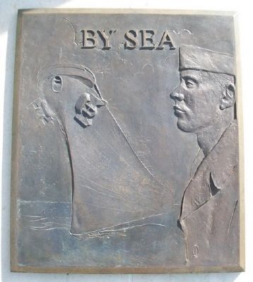 World War II Memorial <i>By Sea</i> Relief image. Click for full size.